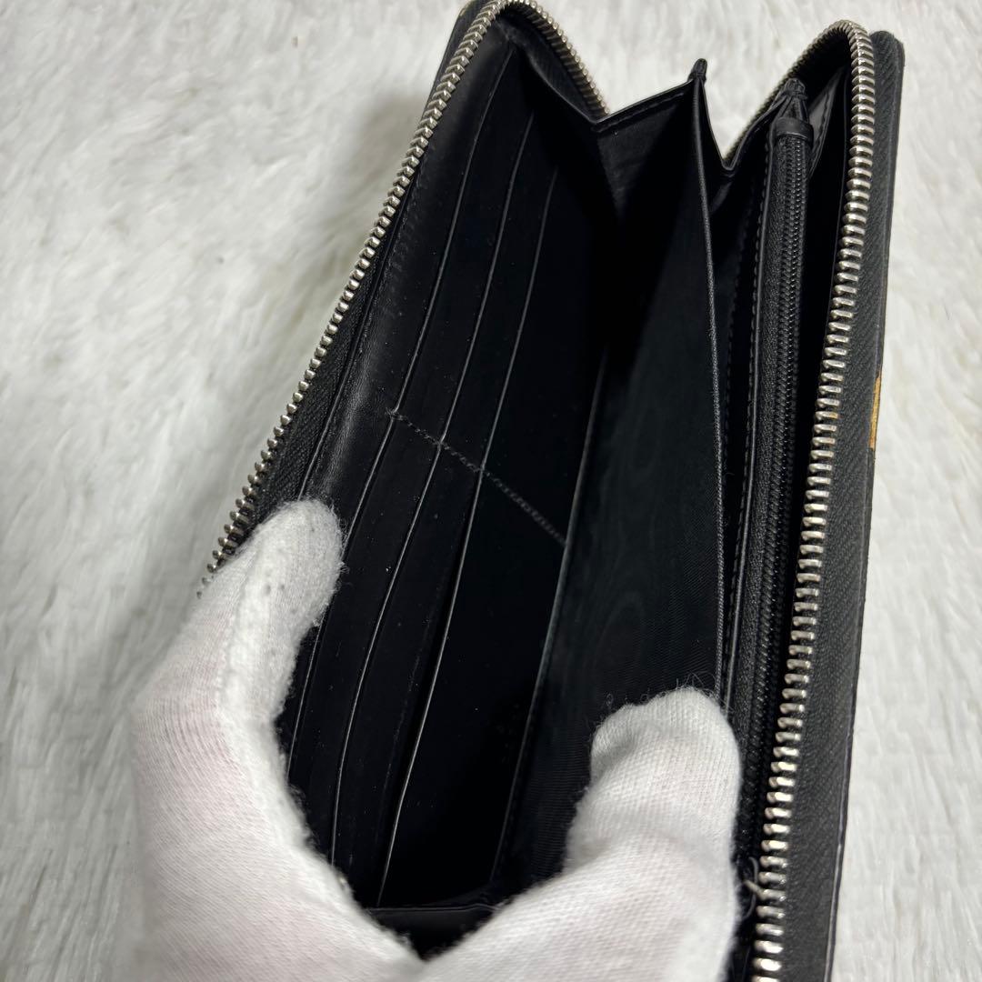 ✨高級✨ グッチ シェリーライン GGスプリーム ラウンドジップ 長財布 青 赤