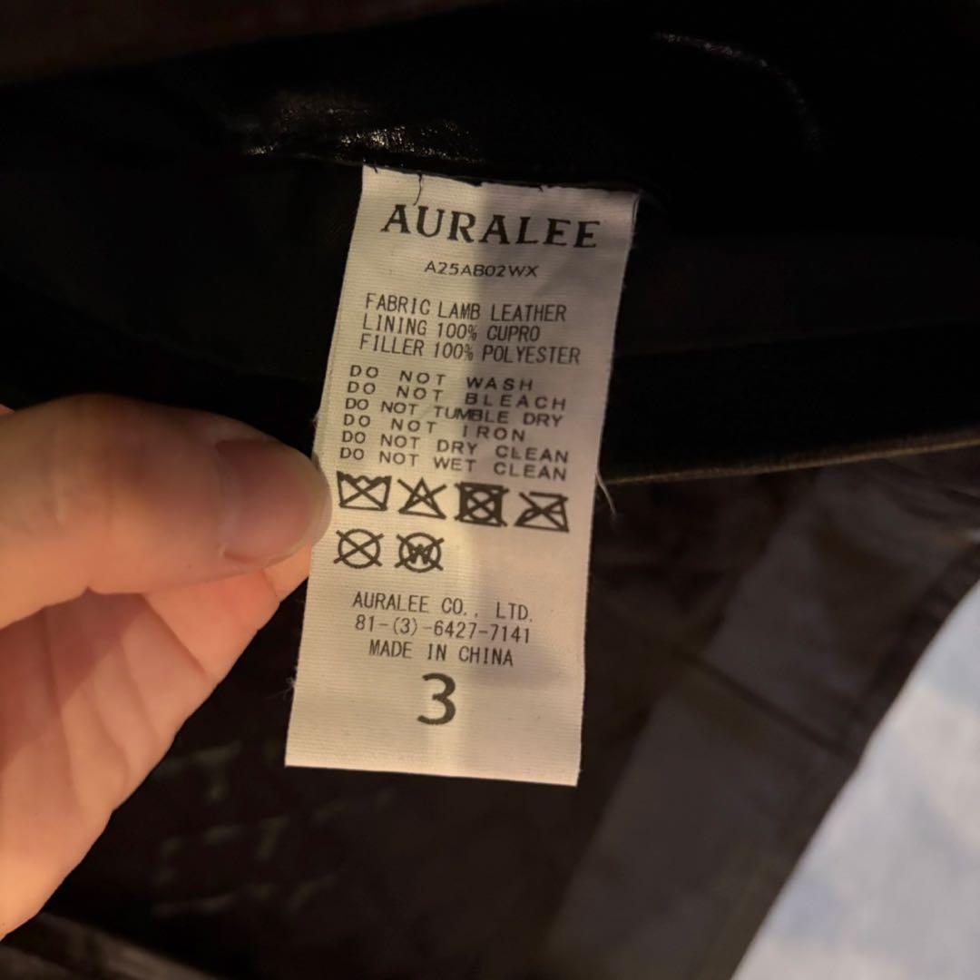 AURALEE LEATHER RIDERS JACKET サイズ3