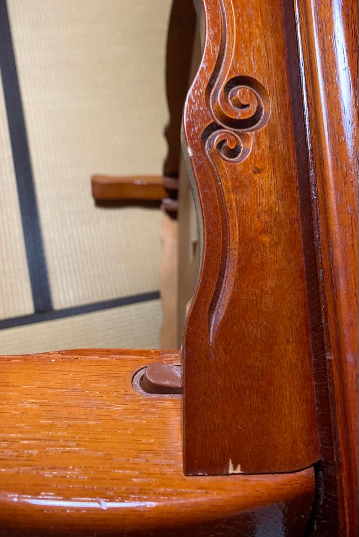 木製ブラウン座卓 光沢仕上げ