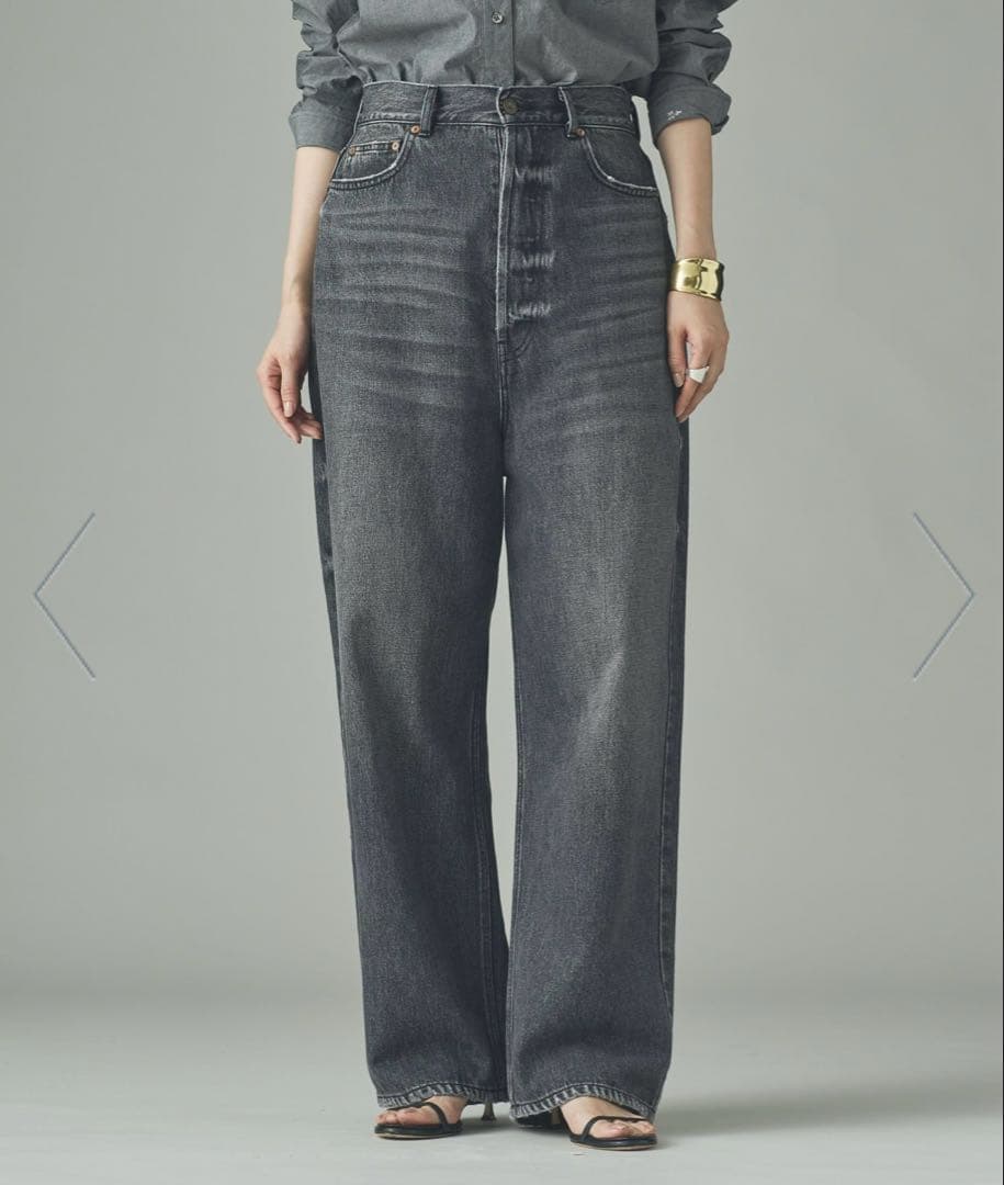 ⭐︎カレンソロジー⭐︎ワイドルーズデニム 36黒