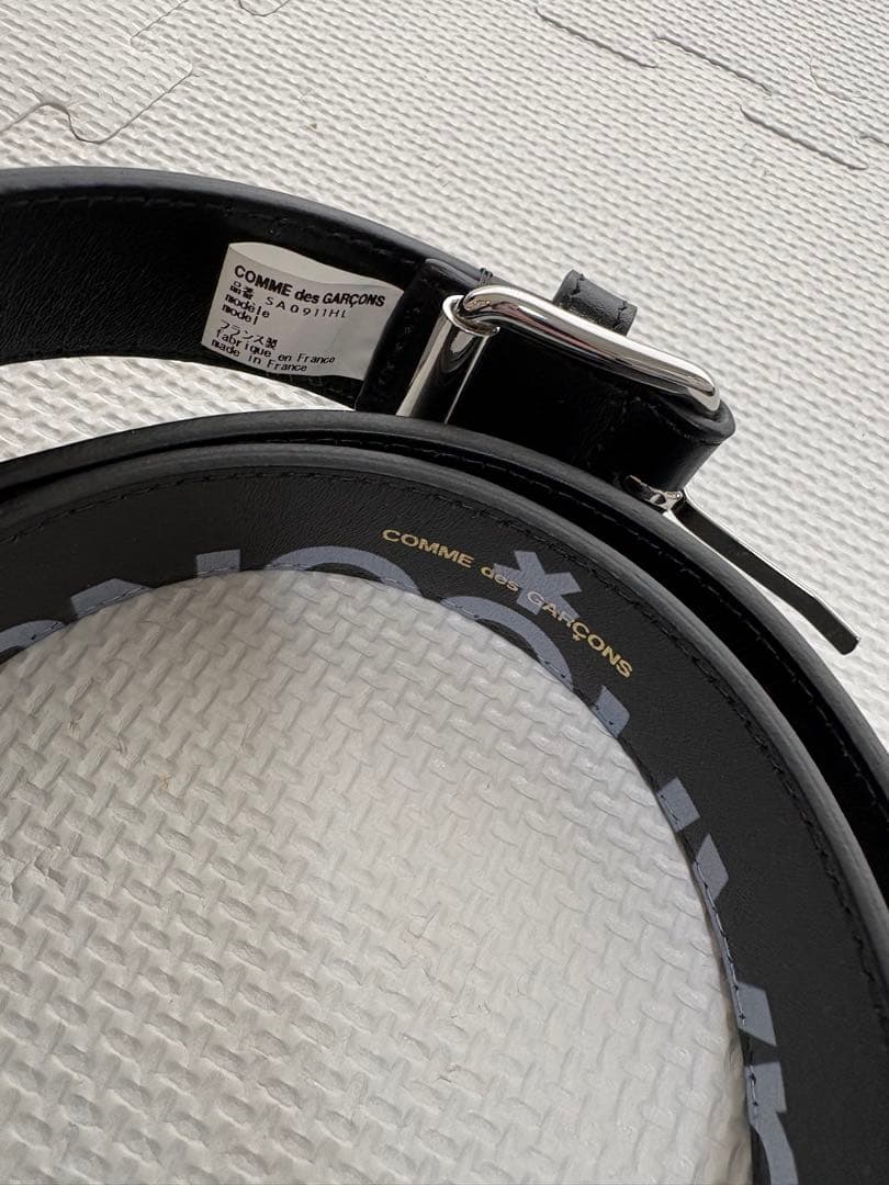 コムデギャルソン　HUGE LOGO BELT ロゴ　レザーベルト