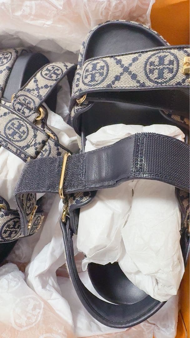 靴 Tory Burch T Monogram 7.5 US