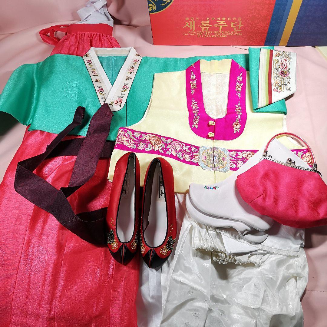 韓国 チマチョゴリ 韓服 インナー・ 靴・ポーチ付き フルセット