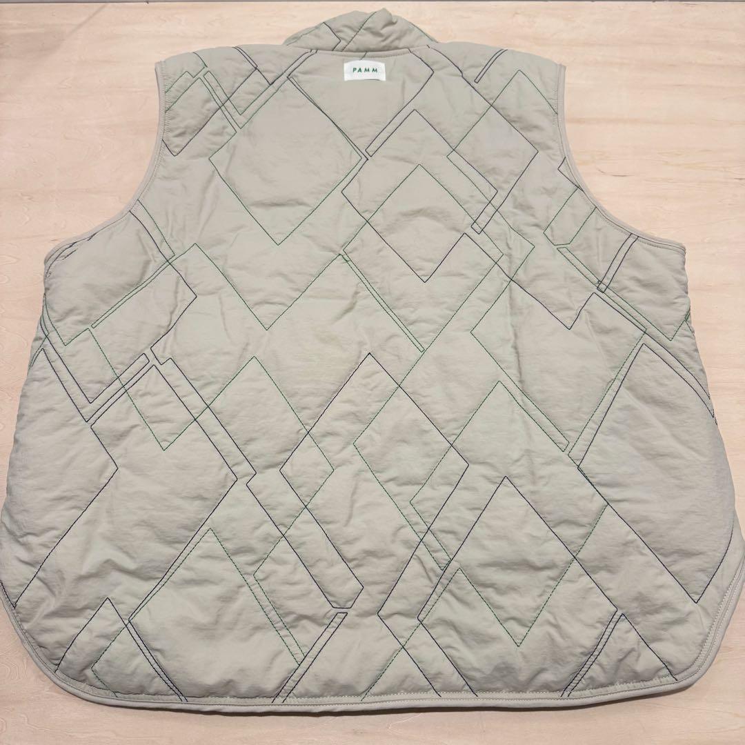 PAMM 時計じかけのアーガイルキルティングベスト アイボリー 2024AW