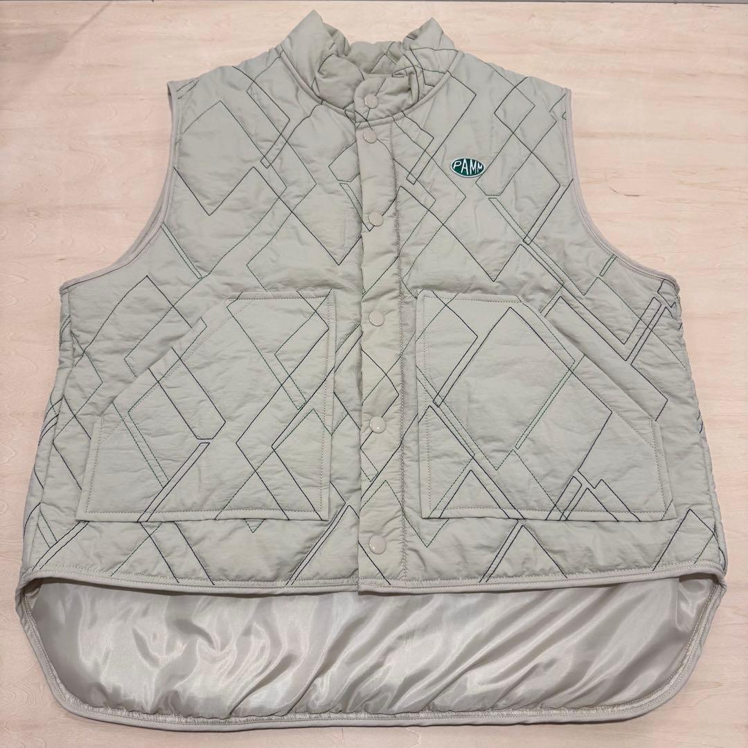 PAMM 時計じかけのアーガイルキルティングベスト アイボリー 2024AW