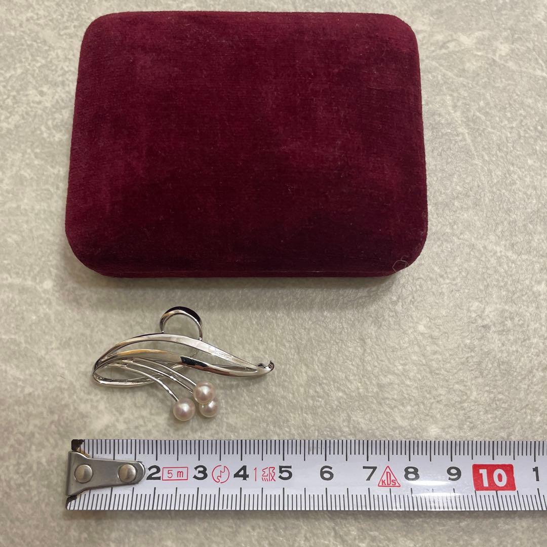 MIKIMOTO ミキモト 真珠 パール シルバー ブローチ