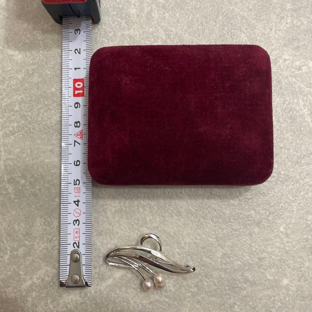 MIKIMOTO ミキモト 真珠 パール シルバー ブローチ