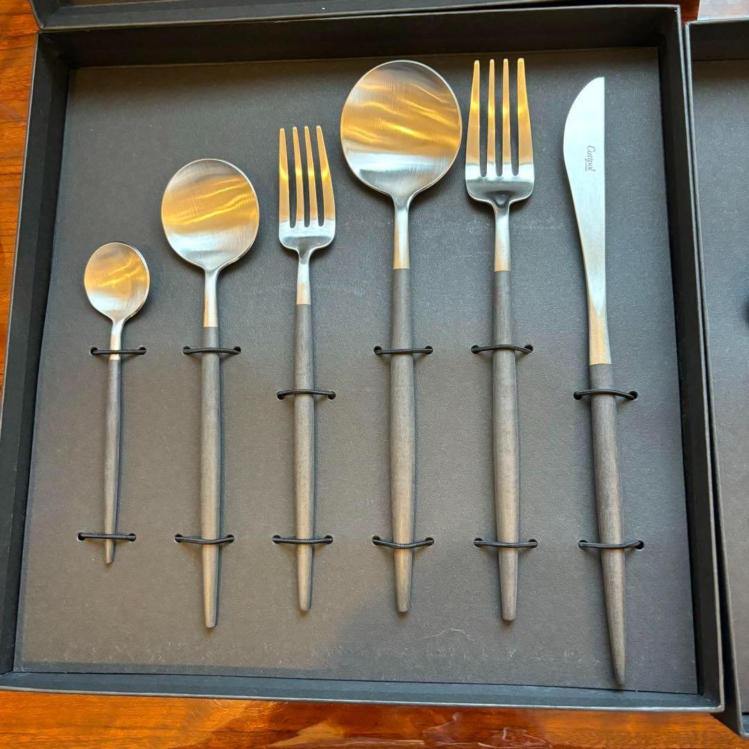 クチポール ゴアブラック（シルバー） カラトリー 12本セット