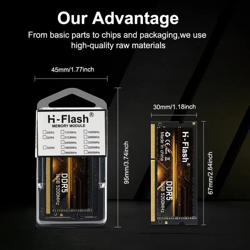 DDR5 16GB 5200MHz SO-DIMM メモリ【２枚入り】