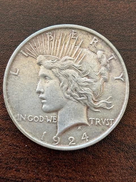 アメリカドル　モルガンダラー銀貨1879S＆ピース銀貨1924Pセット