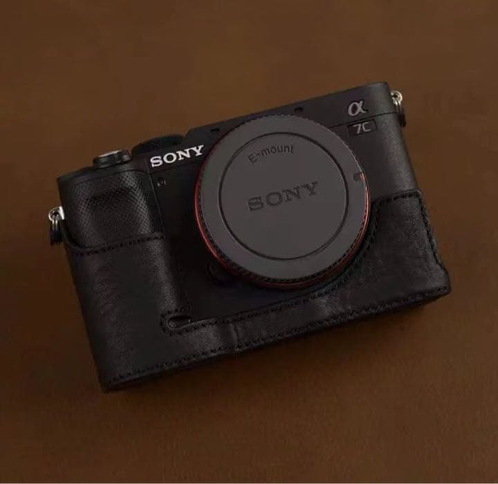本革 カメラケース SONY ソニー a7c用 ブラック