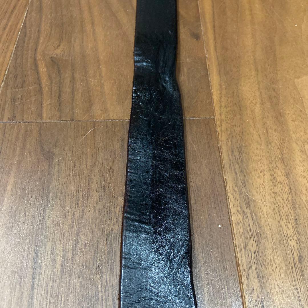 OLD STUD プレーンレザーベルト ブラックレザー 32inch HTC
