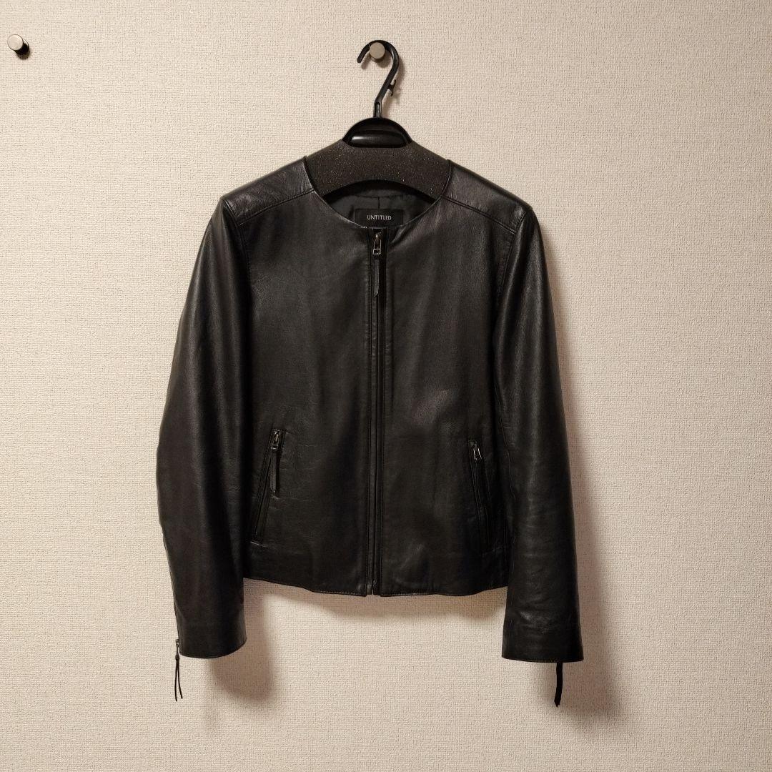 UNTITLED ブラック レザー シングルライダース