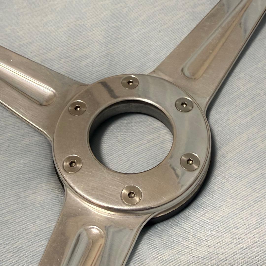 値下げ！MOMO ウッド　ステアリング 3本スポーク　当時物