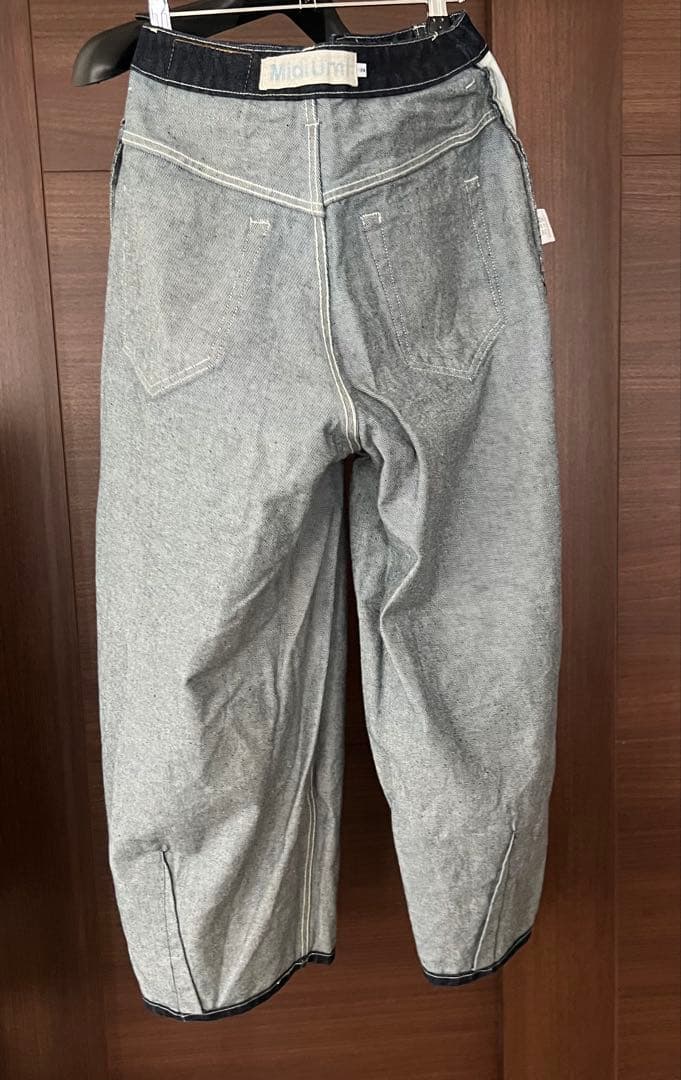 美品　MidiUmi ハイウエスト カーブデニム インディゴ　ワイド　現行販売