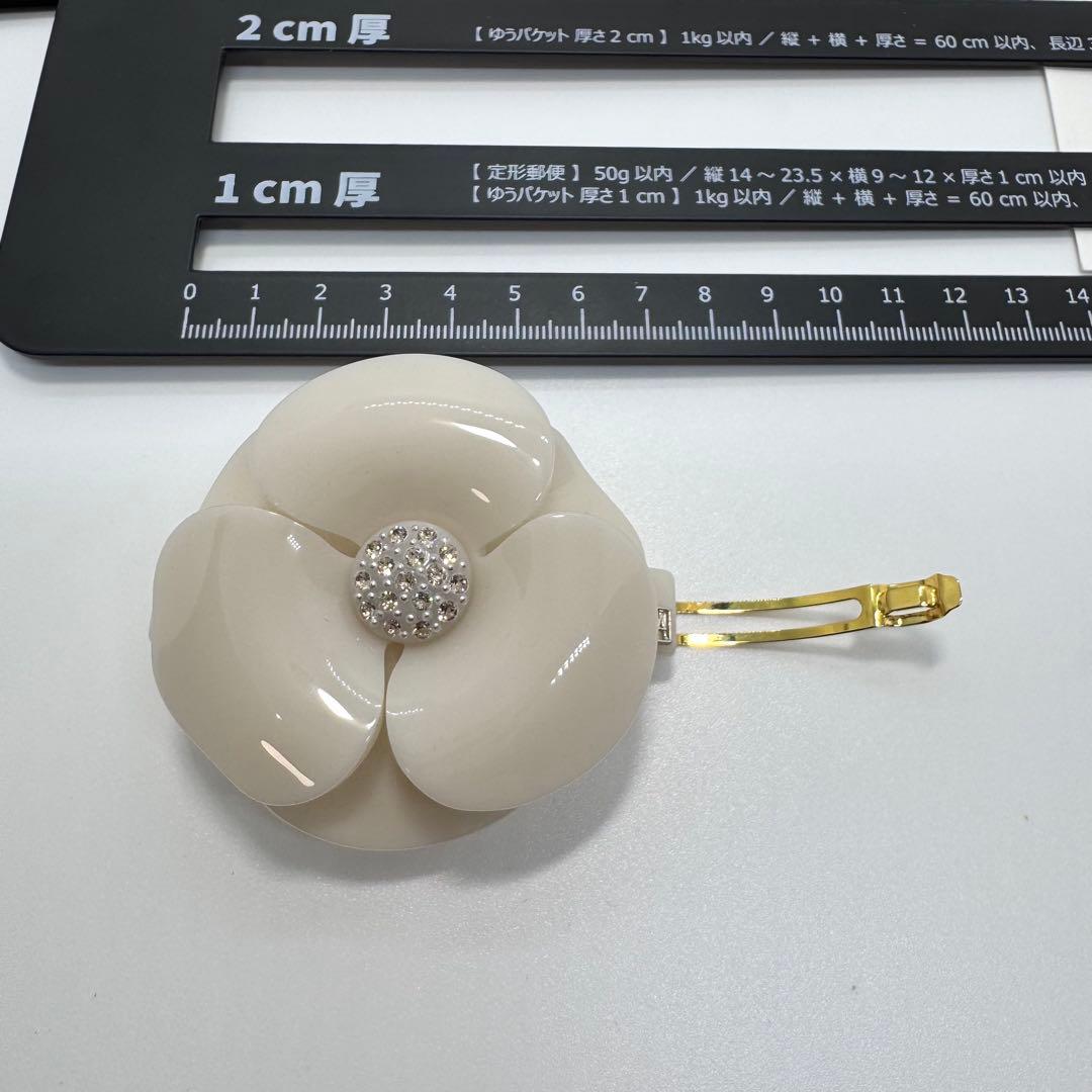 【極美品】アレクサンドルドゥパリ　カメリア　バレッタ