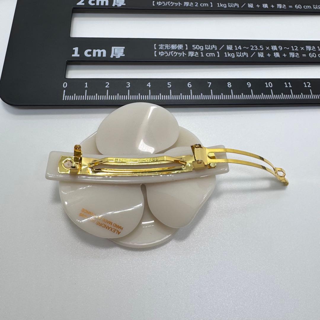 【極美品】アレクサンドルドゥパリ　カメリア　バレッタ