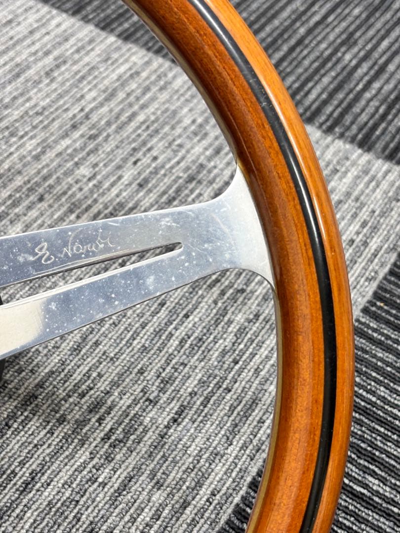 NARDI クラシック ウッドステアリング シルバーポリッシュスポーク