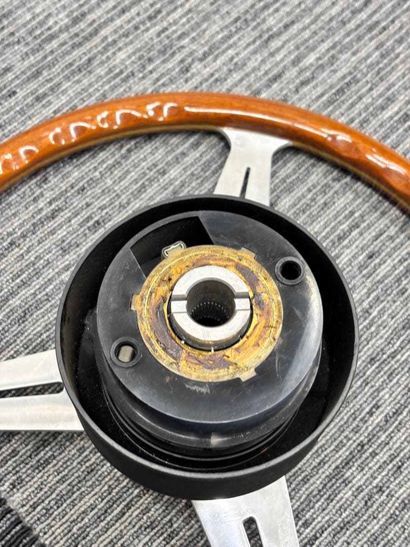 NARDI クラシック ウッドステアリング シルバーポリッシュスポーク