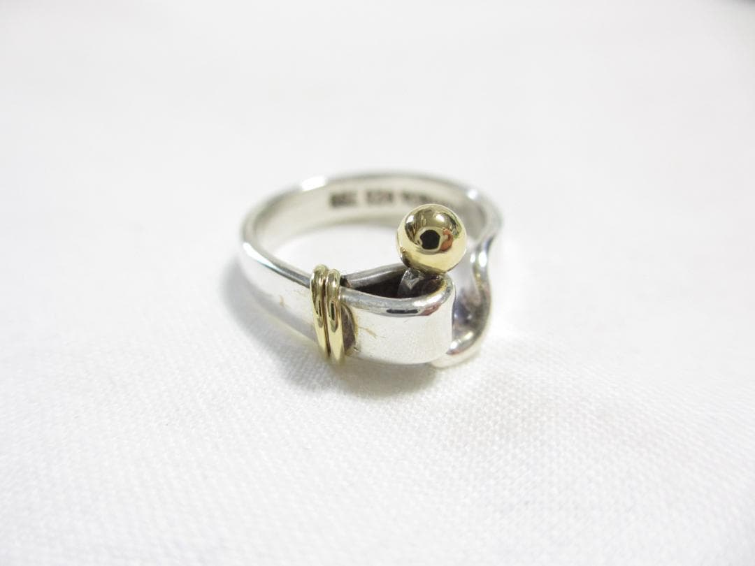 ★ TIFFANY&Co. リング K18YG　シルバー925　8号　磨き済み