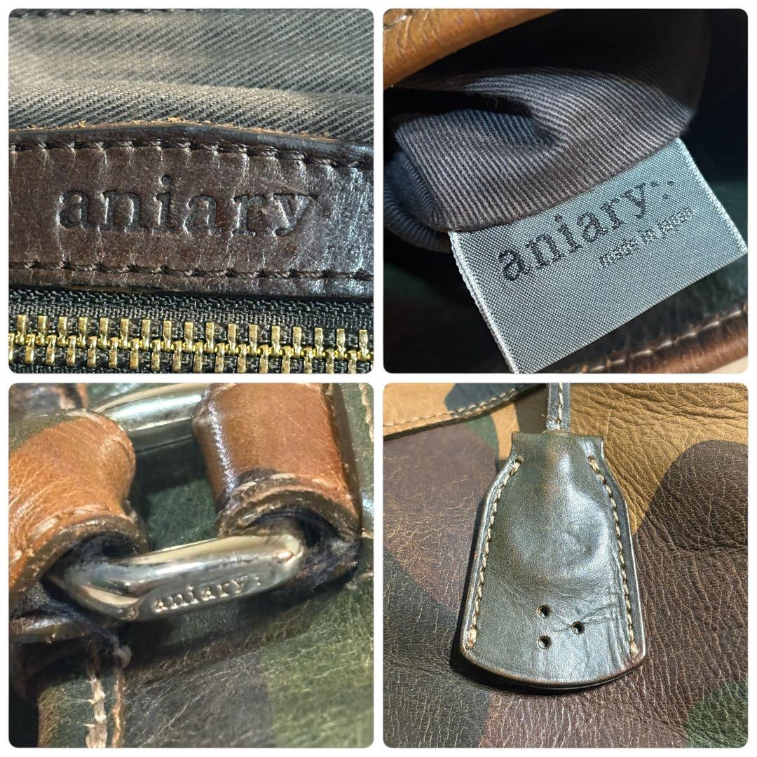 限定100個 アニアリ 迷彩 レザー トートバック ショルダーA4 aniary