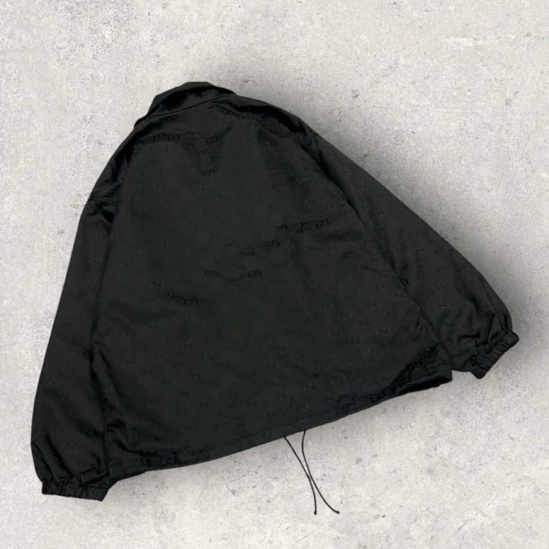 11963【美品・現行モデル】グッチ　ジャンボGG 総柄ナイロンジャケット　黒