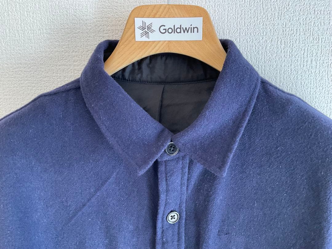 GOLDWIN ドゥラブルウールシャツ/GM50334P/L/ネイビー