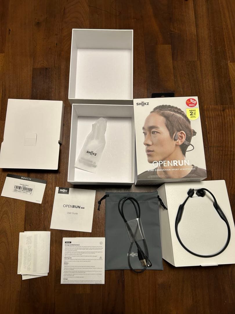 Shokz OpenRun ブラック 骨伝導イヤホン　良品