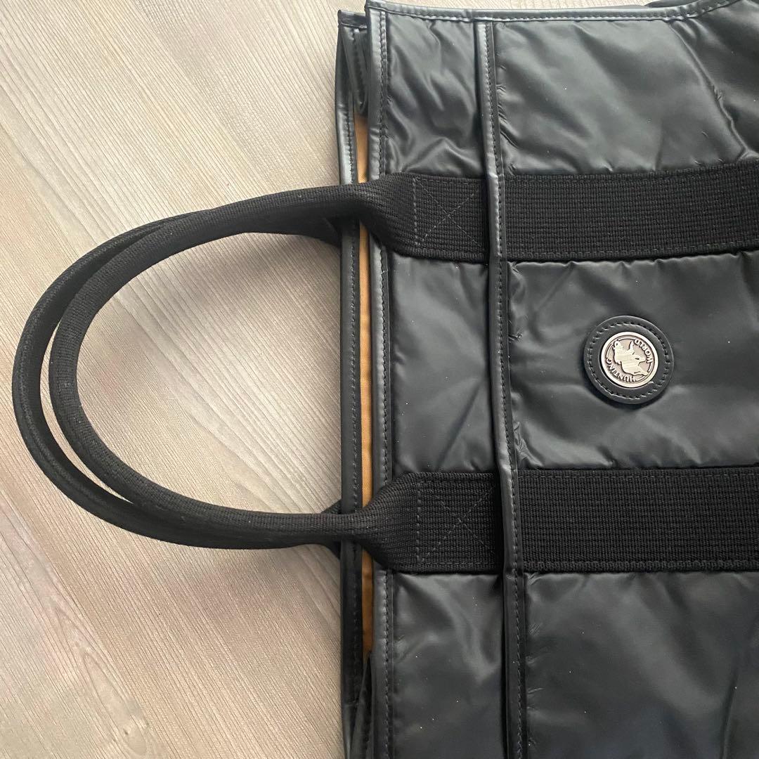 人気⭐️ほぼ未使用⭐️ハンティングワールド トートバッグ バチュークロス 黒 A4可