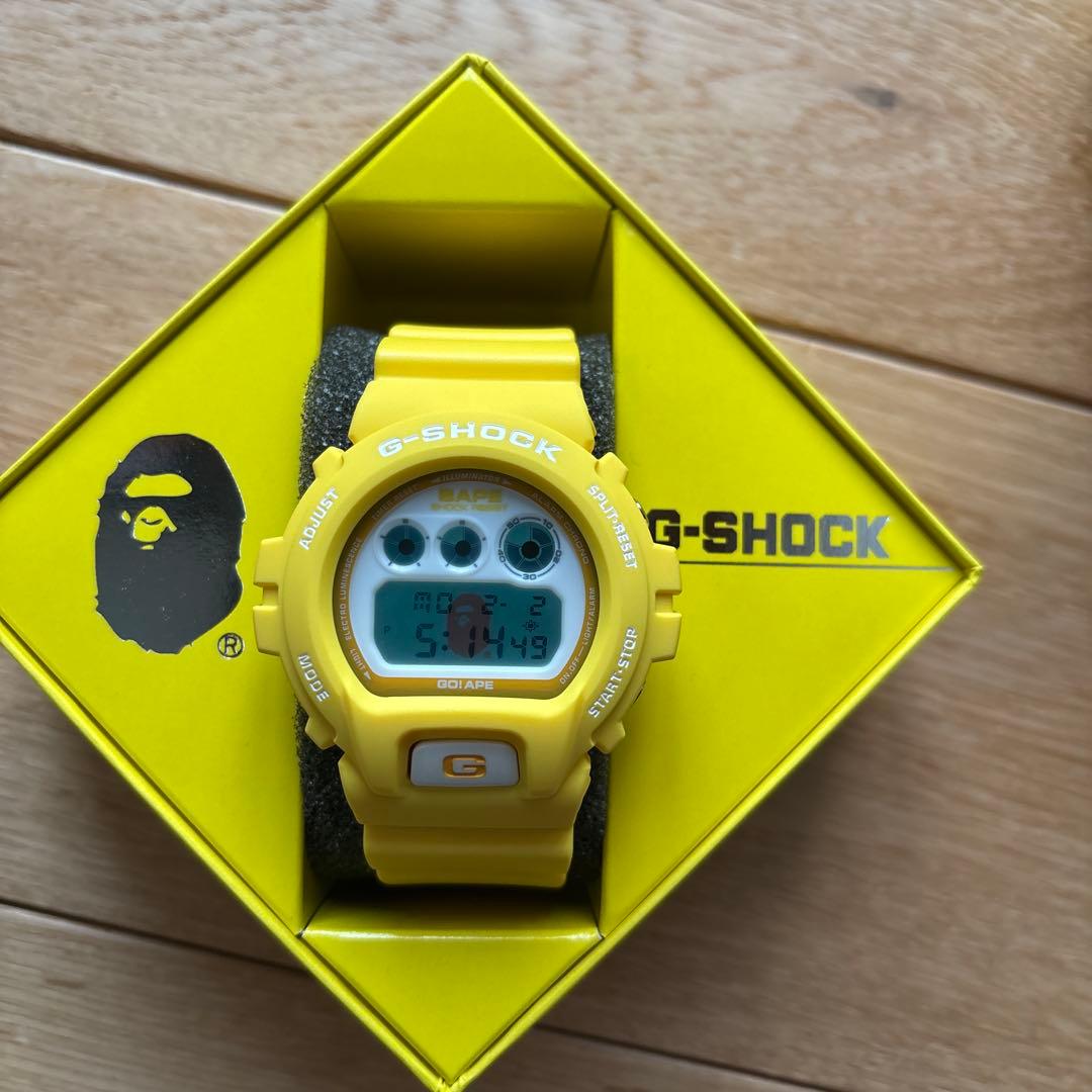 A BATHING APE × G-SHOCK イエロー 限定 DW-6900