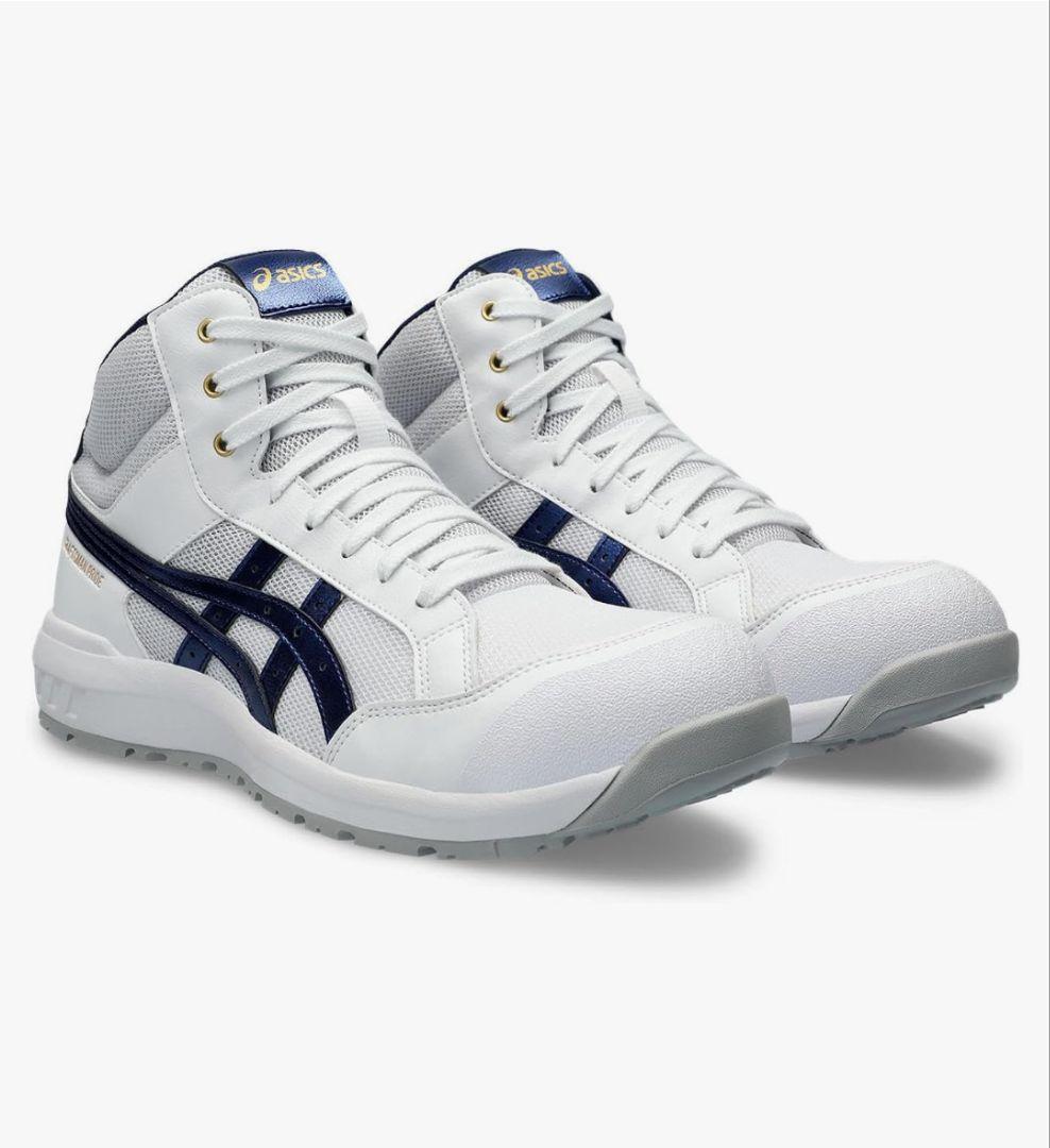 アシックス　WINJOB CP218 安全靴 ホワイト/ピーコート 26センチ