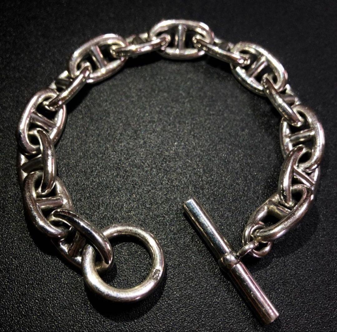 シルバー925 silver アンカーチェーン ブレスレット メンズ