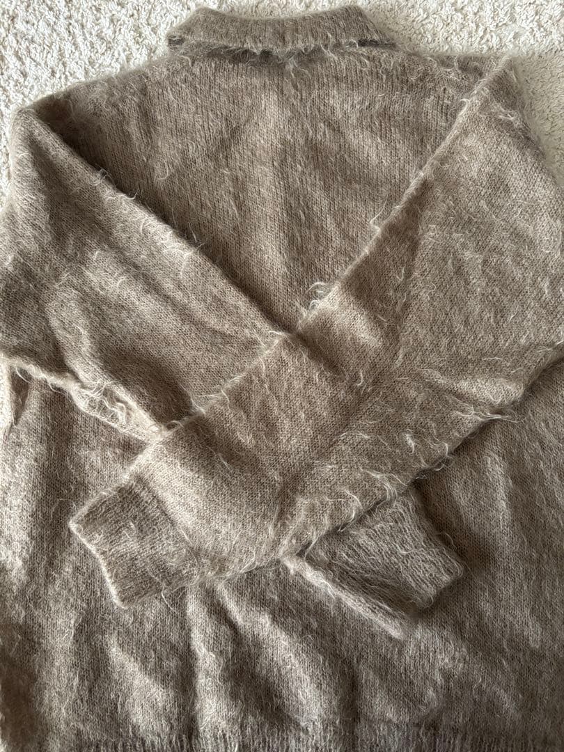 トップス BRUSHED SUPER KID MOHAIR KNIT POLO