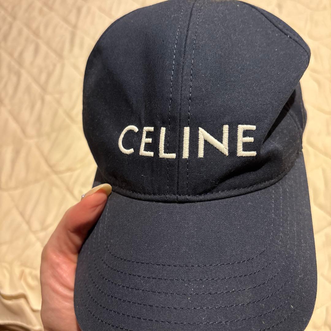 CELINE ネイビー ベースボールキャップ　セリーヌ