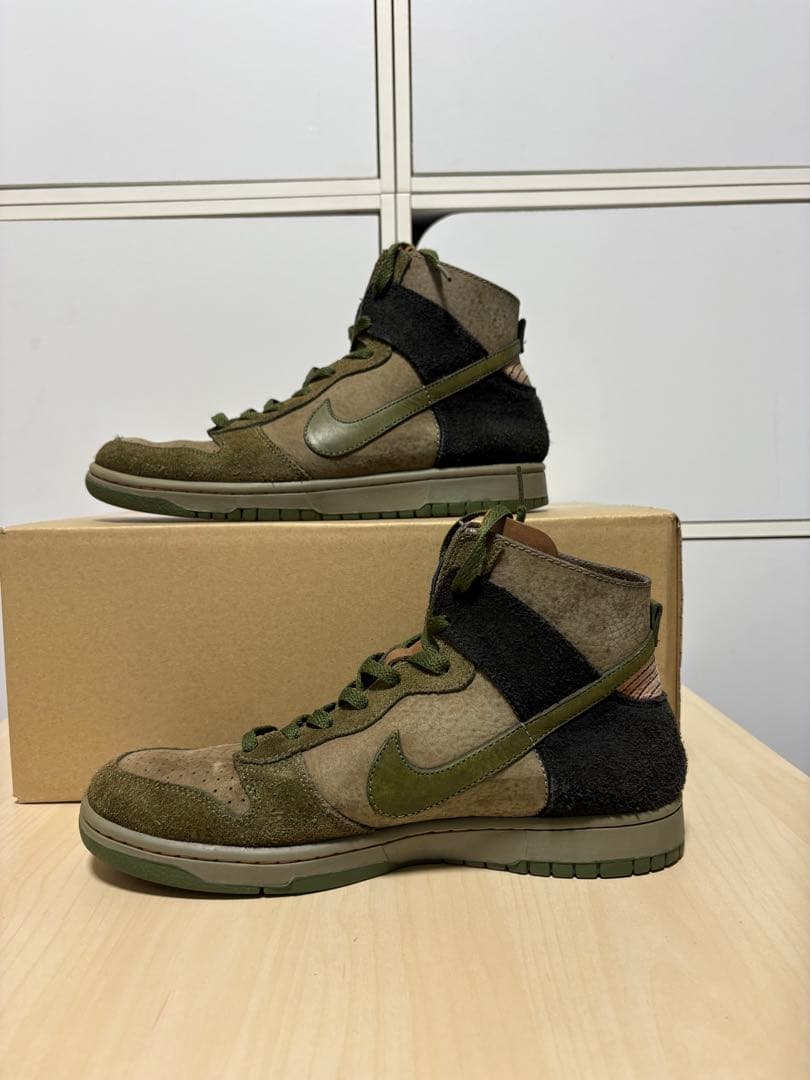 ナイキ NIKE DUNK HIGH NL 28cm オリーブ