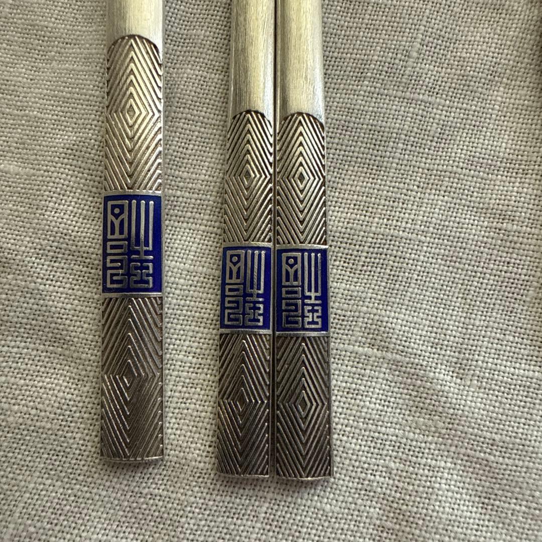 韓国 銀製 スッカラ箸8点セット