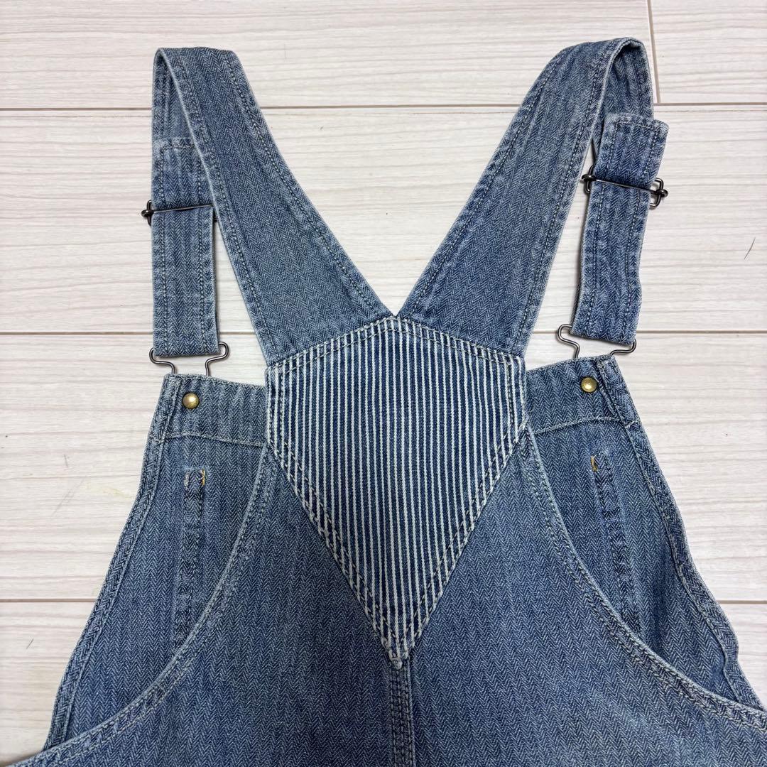 専用■AVIREX■オーバーオール ダブルニー デニム ヒッコリー ステンシル