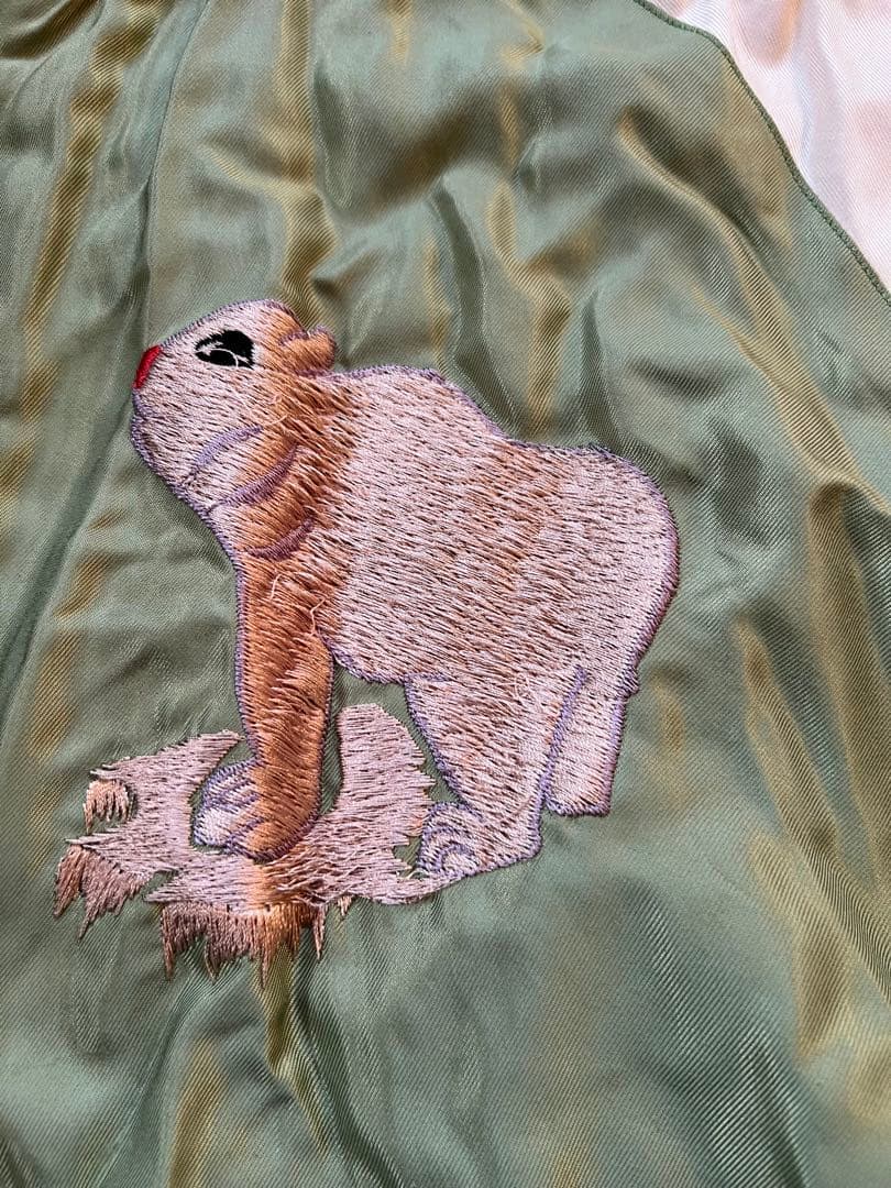 【完売品】東洋×ビームス　スカジャン　白熊×鷹　L