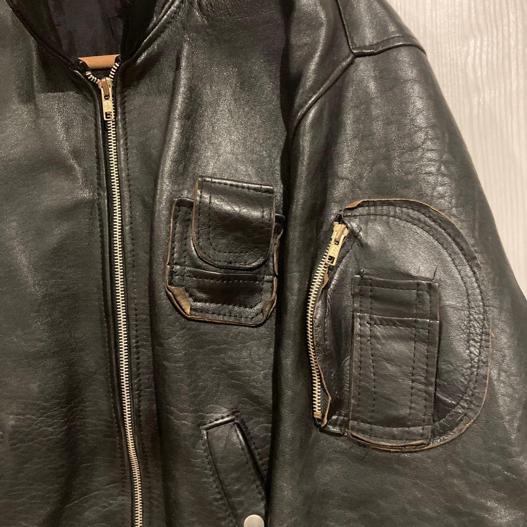 フランス空軍パイロットレザージャケット　ユーロミリタリー