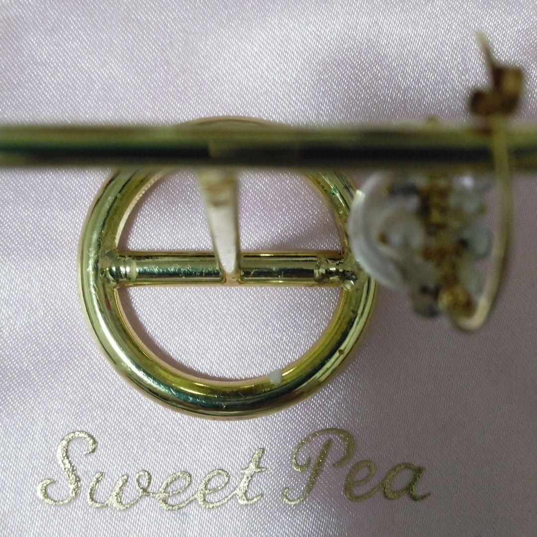 【※希少大粒パール】セミバロックパール15㎜ 全長3.8㎝ 12石フープ2.3㎝