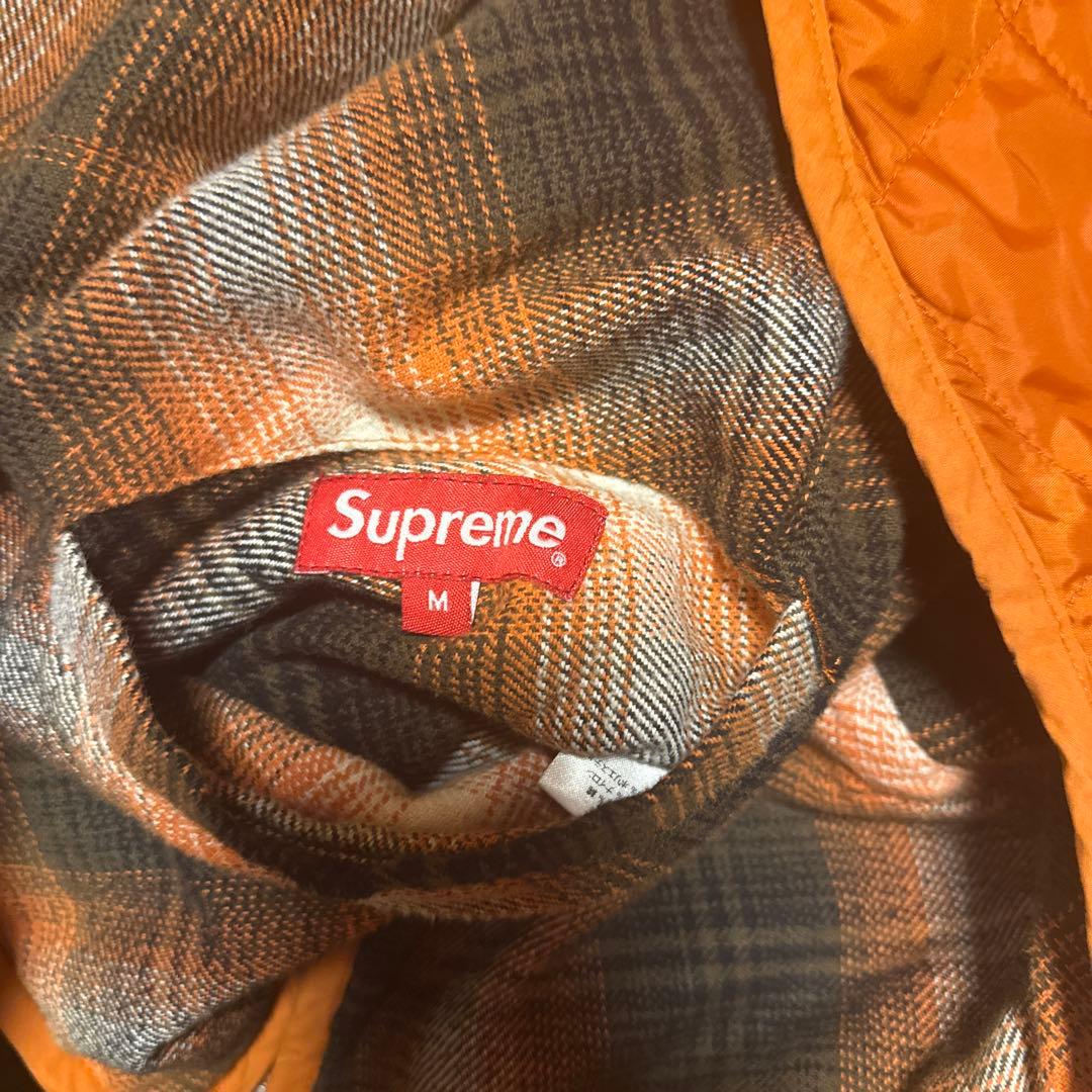 Supreme キルティングベスト Mサイズ オレンジ
