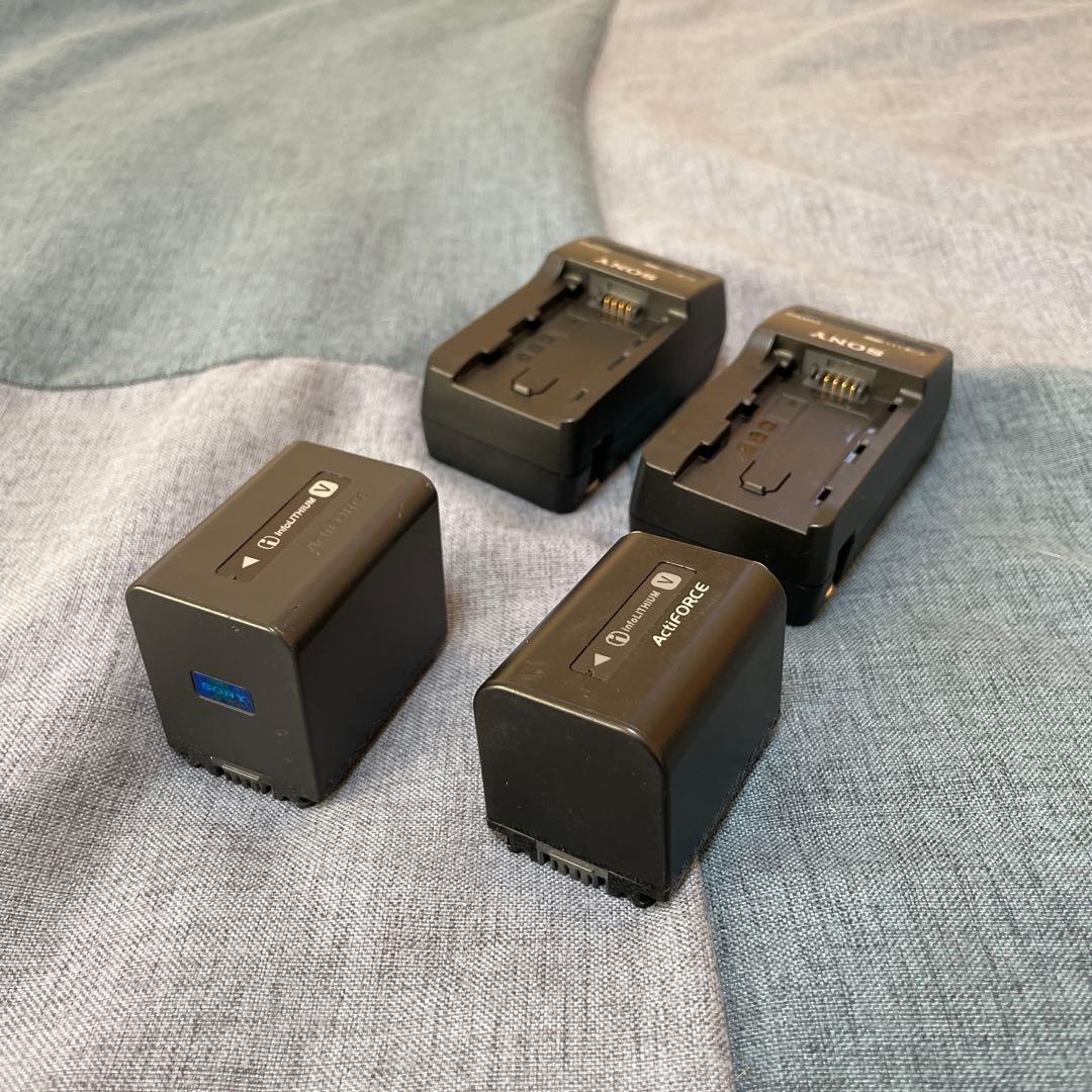 SONY FDR-AX60 レンズ保護フィルター+バッテリー2個