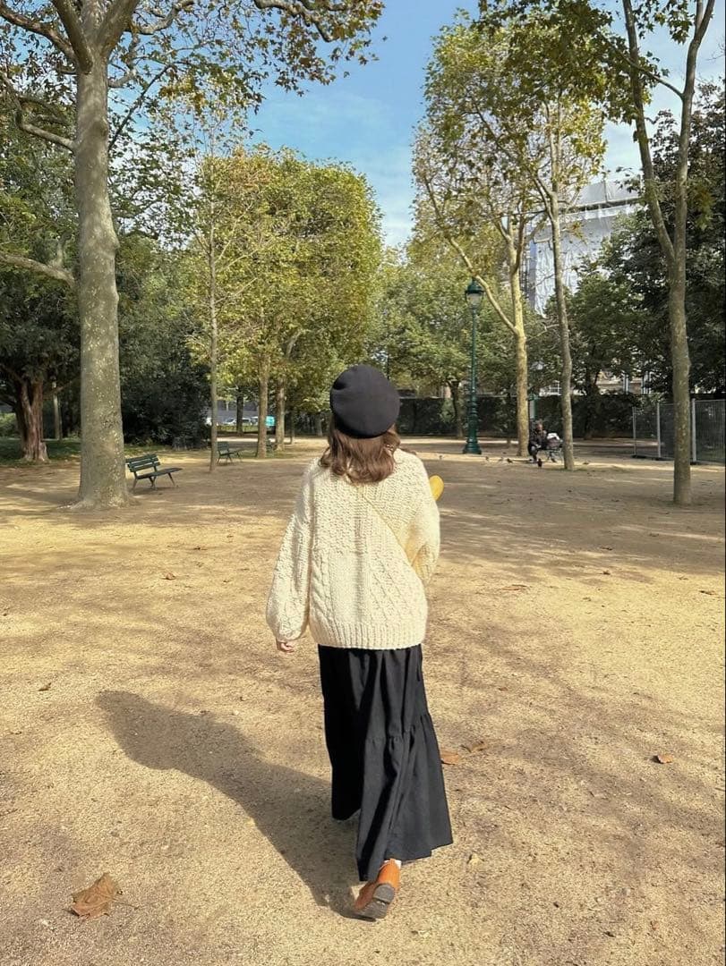 【Eaphi 】HAND DESIGN OVER KNIT (ivory)