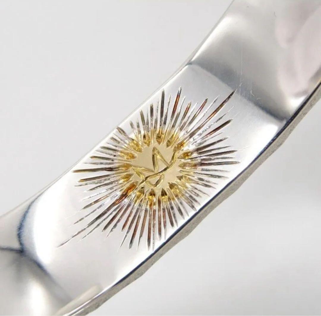 Studio Matilda バングル フェザー K18幅15mm 希少Mサイズ