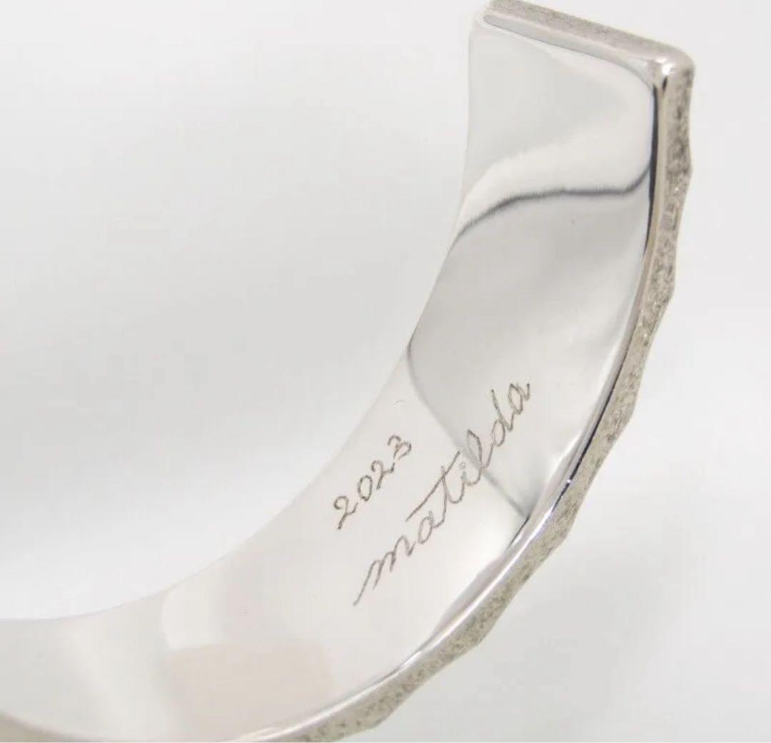 Studio Matilda バングル フェザー K18幅15mm 希少Mサイズ