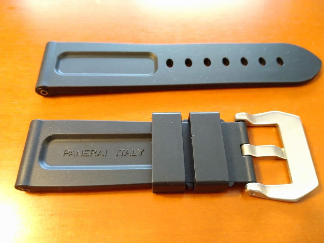 断*男様 OFFICINE PANERAI 44m用ラバーベルト／ブラック　尾錠
