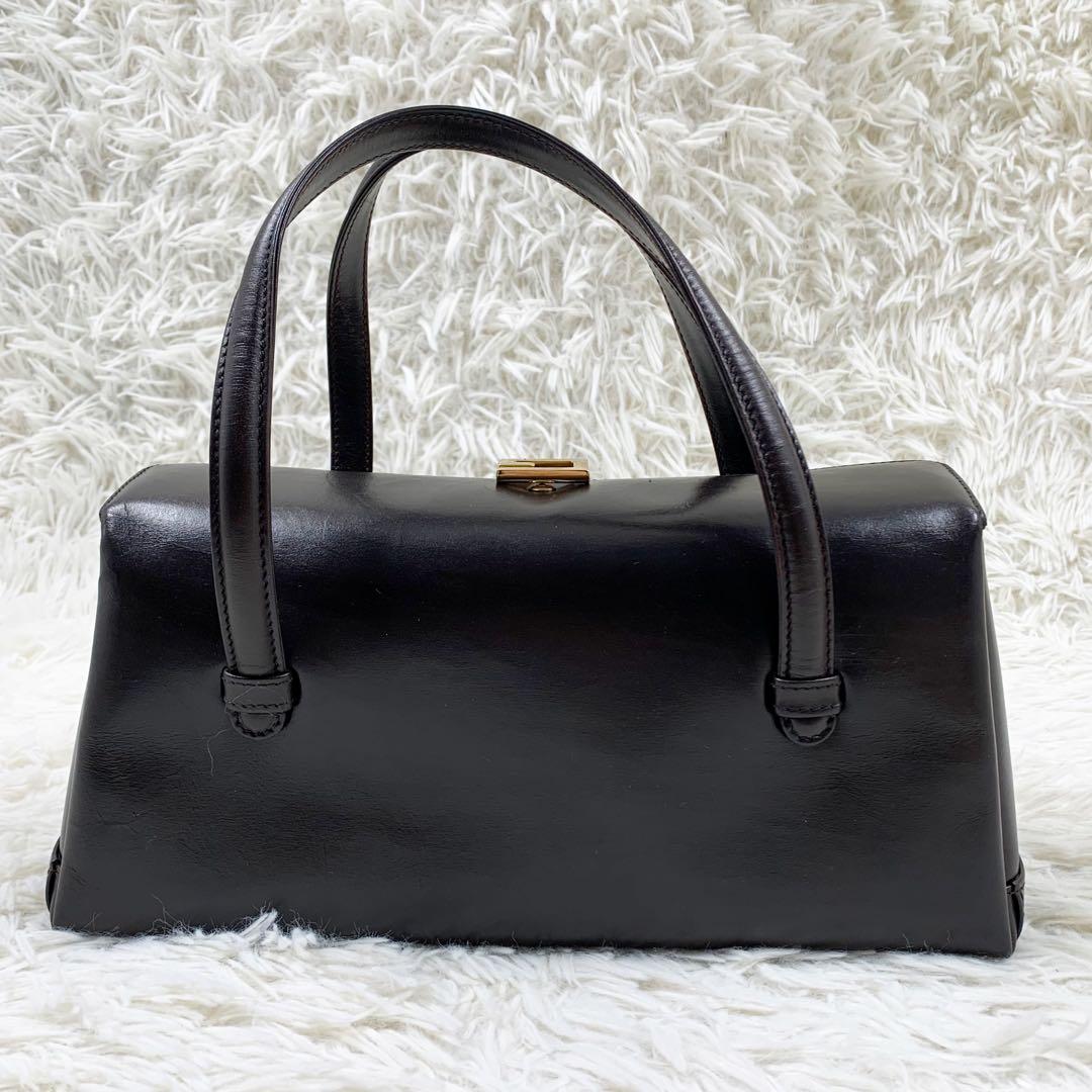 【✨極美品✨】グッチ ミニボストンバッグ レザー G金具 ブラウン