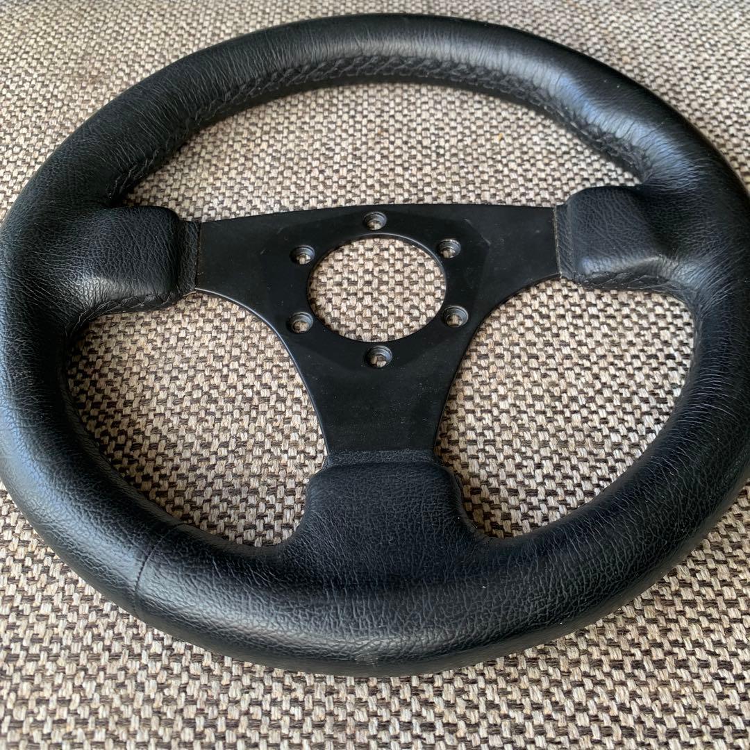 黒 3スポーク ステアリングホイール30