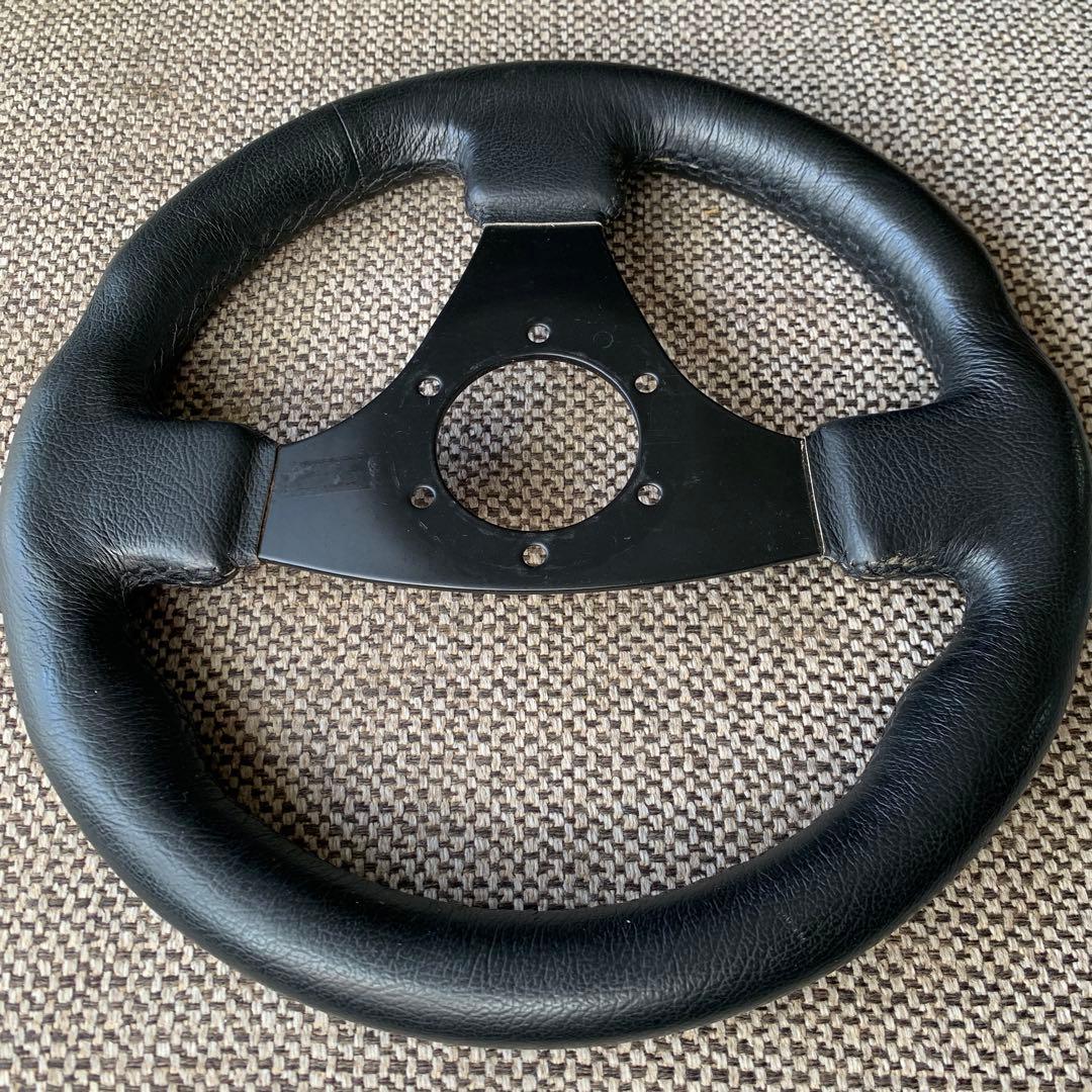 黒 3スポーク ステアリングホイール30