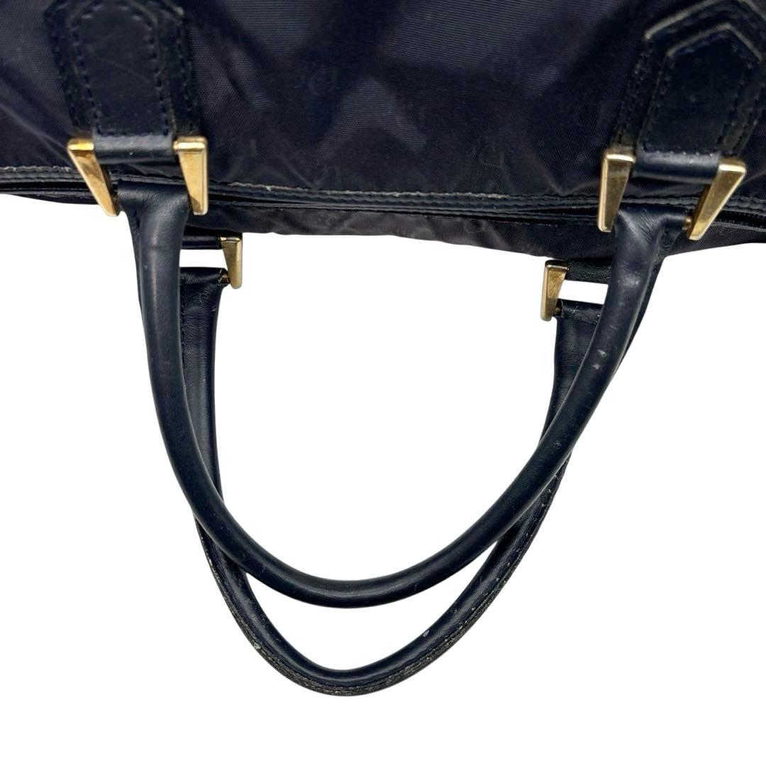 良品◎クリスチャンディオール トロッター ボストンバッグ 大容量 ダークネイビー